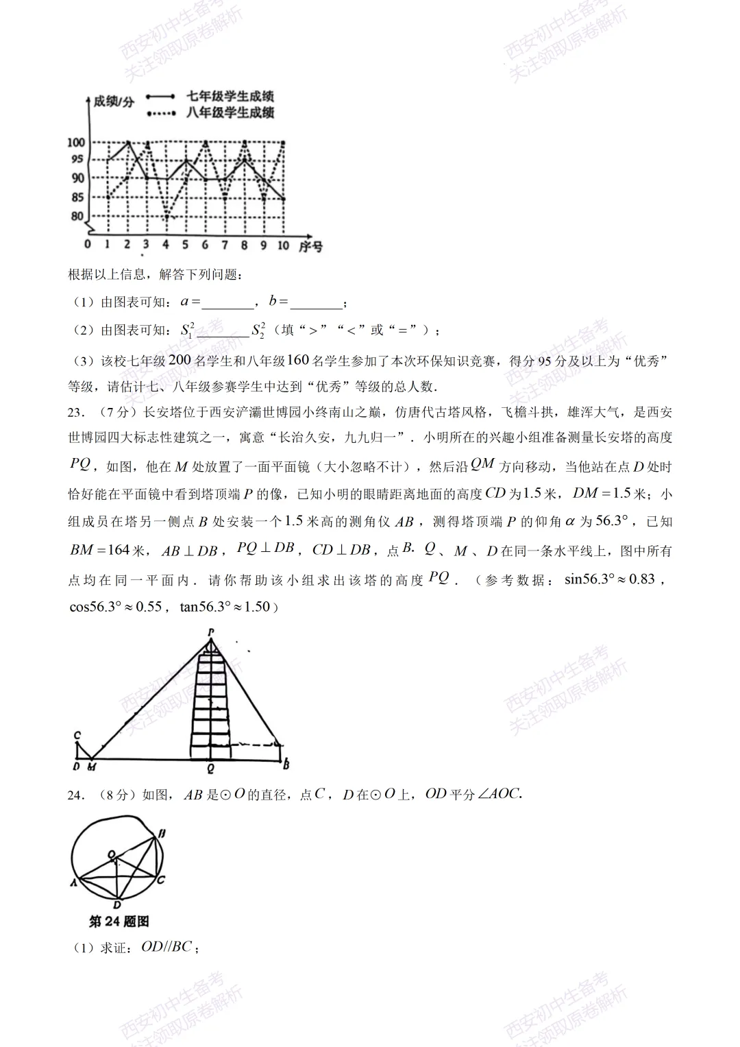 最新全科!西安2026中考模拟:【高新一中】九年级六模考试【数学】免费下载-第12张图片-四季读书网 最新全科!西安2026中考模拟:【高新一中】九年级六模考试【数学】免费下载-第12张图片-四季读书网