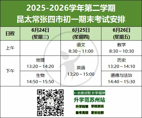 2026苏州期末考试安排出炉!附往年真题卷领取-第2张图片-四季读书网 2026苏州期末考试安排出炉!附往年真题卷领取-第2张图片-四季读书网
