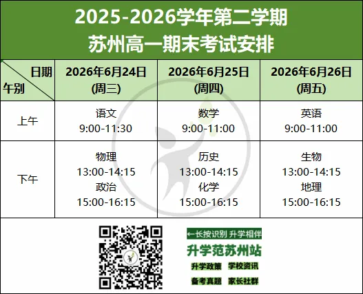 2026苏州期末考试安排出炉!附往年真题卷领取-第7张图片-四季读书网 2026苏州期末考试安排出炉!附往年真题卷领取-第7张图片-四季读书网
