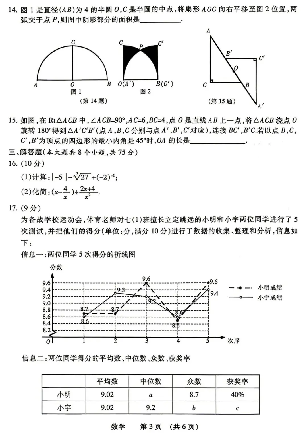 2026年濮阳市中考二模数学试卷(1076篇)-第8张图片-四季读书网 2026年濮阳市中考二模数学试卷(1076篇)-第8张图片-四季读书网