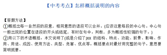 【中考语文-说明文阅读】中考说明文阅读答题思路与模板-第12张图片-四季读书网 【中考语文-说明文阅读】中考说明文阅读答题思路与模板-第12张图片-四季读书网