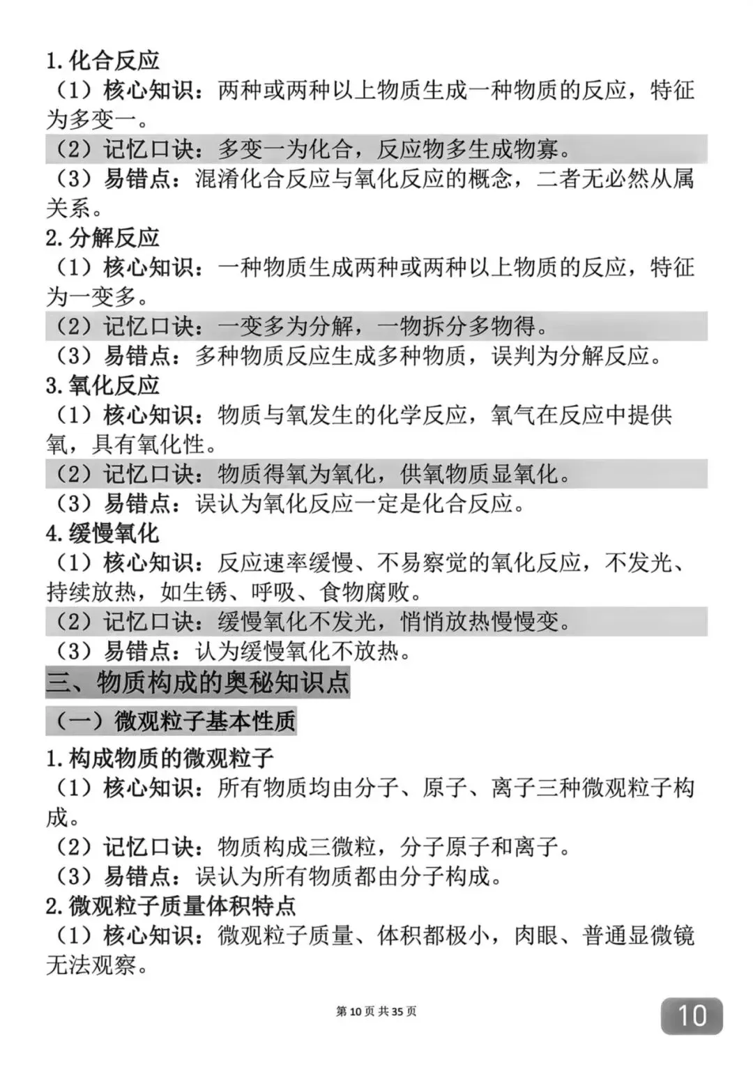 中考化学考前必背知识总结笔记-第10张图片-四季读书网 中考化学考前必背知识总结笔记-第10张图片-四季读书网