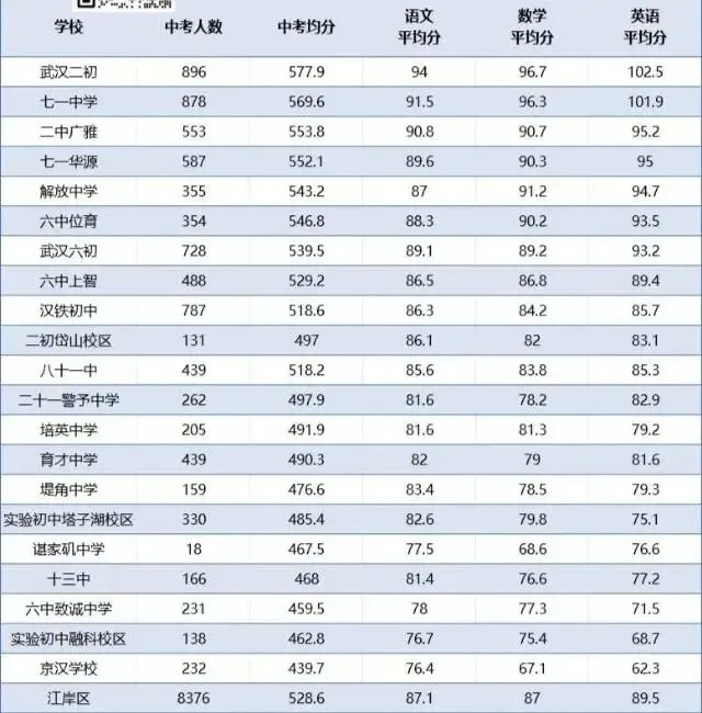 2025武汉中考语数外三科均分深度观察:谁才是真正的“六边形战士”?-第4张图片-四季读书网