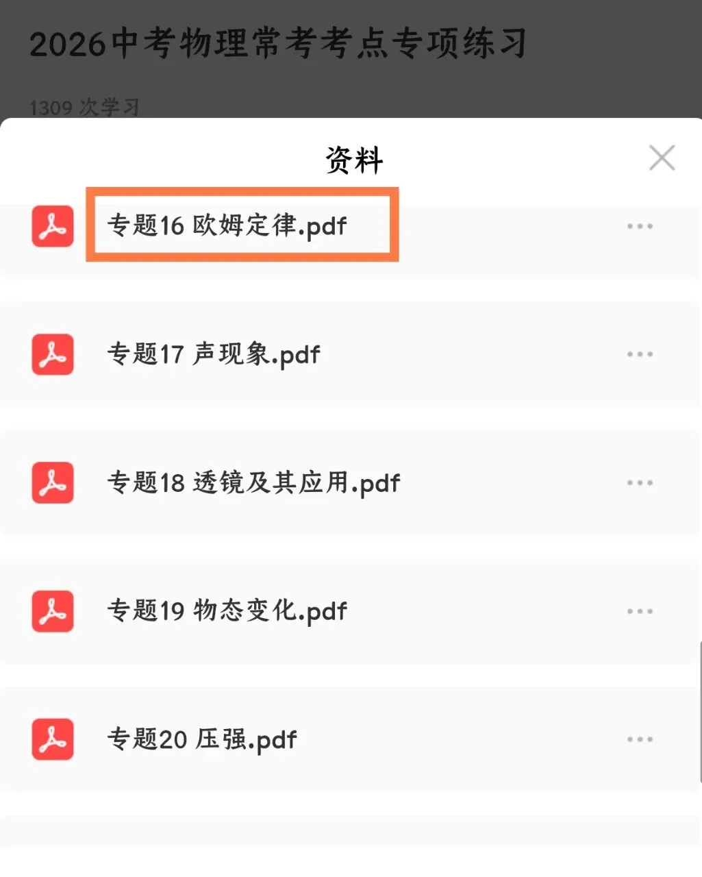 2026中考物理【欧姆定律】选择+实验+计算全覆盖(电子版可打印)-第8张图片-四季读书网 2026中考物理【欧姆定律】选择+实验+计算全覆盖(电子版可打印)-第8张图片-四季读书网