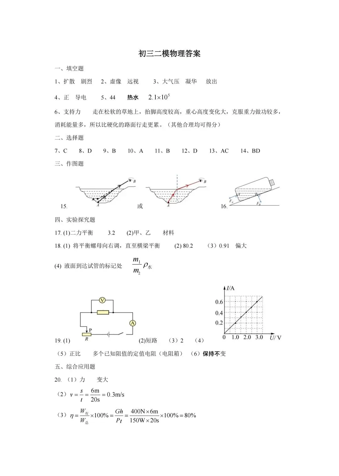 2026年开封市中考二模物理试卷+答案-第7张图片-四季读书网 2026年开封市中考二模物理试卷+答案-第7张图片-四季读书网