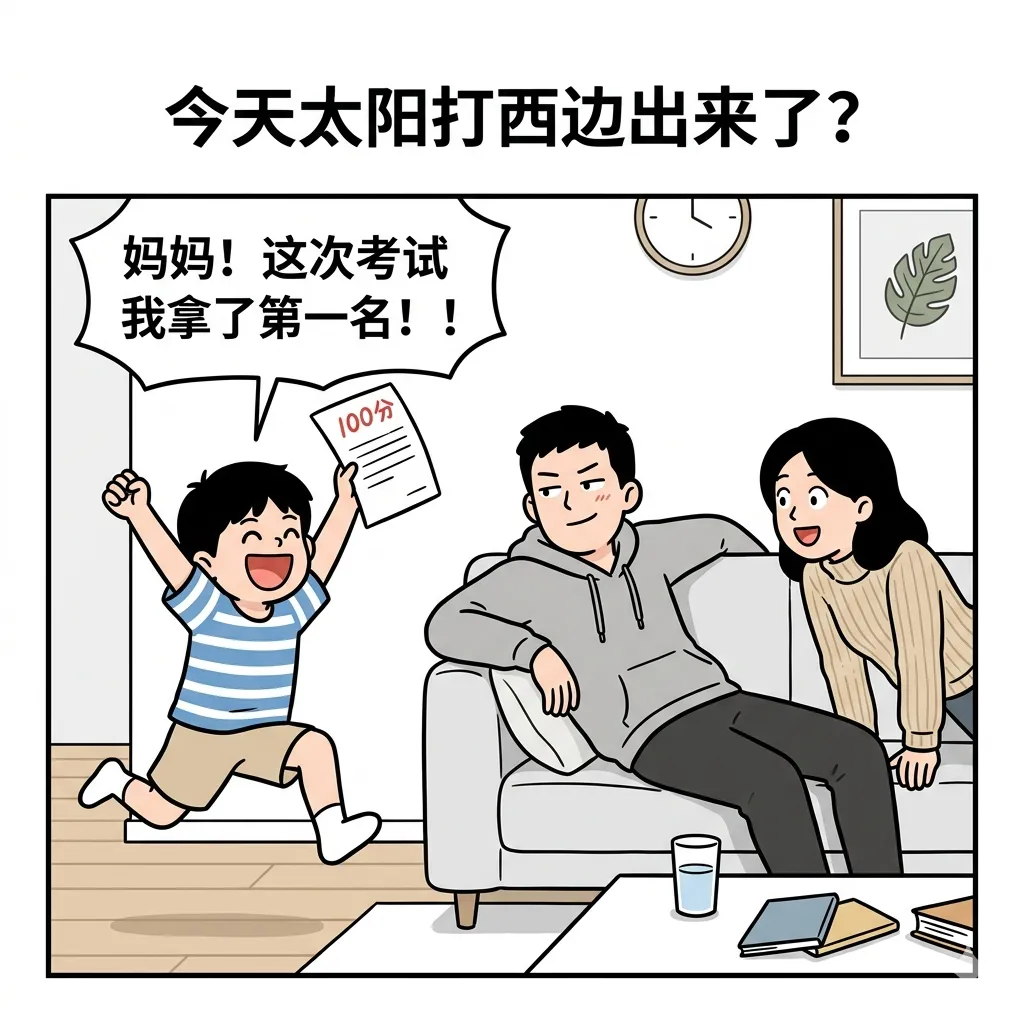 笑一笑:儿子攥着试卷冲进家门,蹦蹦跳跳朝着妈妈喊:妈妈,这次考试我拿了第一名!-第1张图片-四季读书网 笑一笑:儿子攥着试卷冲进家门,蹦蹦跳跳朝着妈妈喊:妈妈,这次考试我拿了第一名!-第1张图片-四季读书网