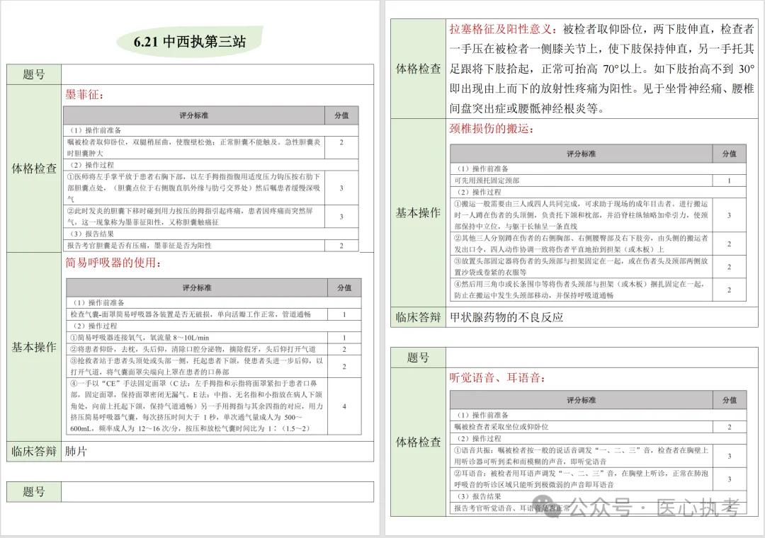 2026-技能真题64|中西医执业近5年技能第三站考题回顾-第13张图片-四季读书网
