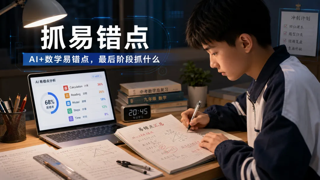 AI+数学易错点:中考最后阶段,别再追难题了-第1张图片-四季读书网 AI+数学易错点:中考最后阶段,别再追难题了-第1张图片-四季读书网