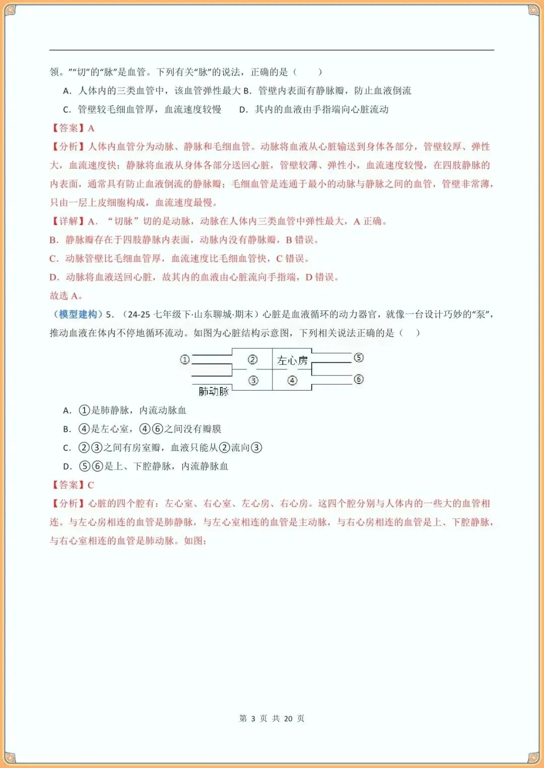 【七下生物期末试卷】七年级生物下学期期末真题重组卷(北师大版新教材)(含答案可下载打印)-第9张图片-四季读书网