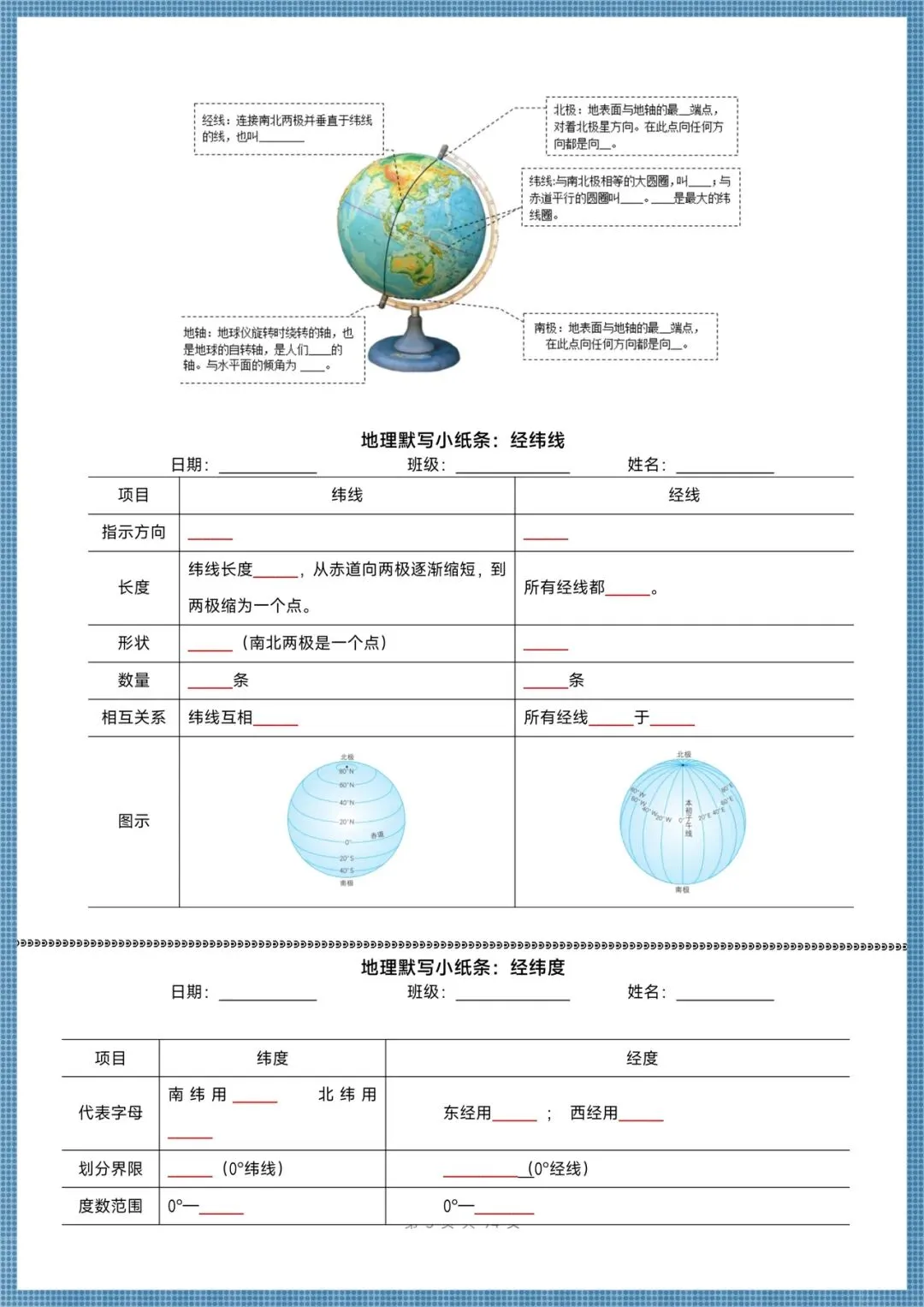 生地会考|2026年中考地理核心知识默写(四册全)含答案,电子版可打印!-第3张图片-四季读书网 生地会考|2026年中考地理核心知识默写(四册全)含答案,电子版可打印!-第3张图片-四季读书网