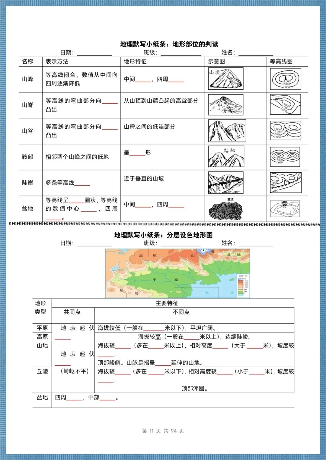 生地会考|2026年中考地理核心知识默写(四册全)含答案,电子版可打印!-第11张图片-四季读书网 生地会考|2026年中考地理核心知识默写(四册全)含答案,电子版可打印!-第11张图片-四季读书网