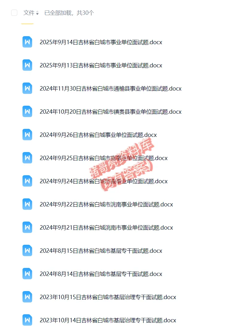 吉林省白城事业单位事业编历年面试真题题目解析参考答案逐字稿合集资料汇总28套-第1张图片-四季读书网 吉林省白城事业单位事业编历年面试真题题目解析参考答案逐字稿合集资料汇总28套-第1张图片-四季读书网