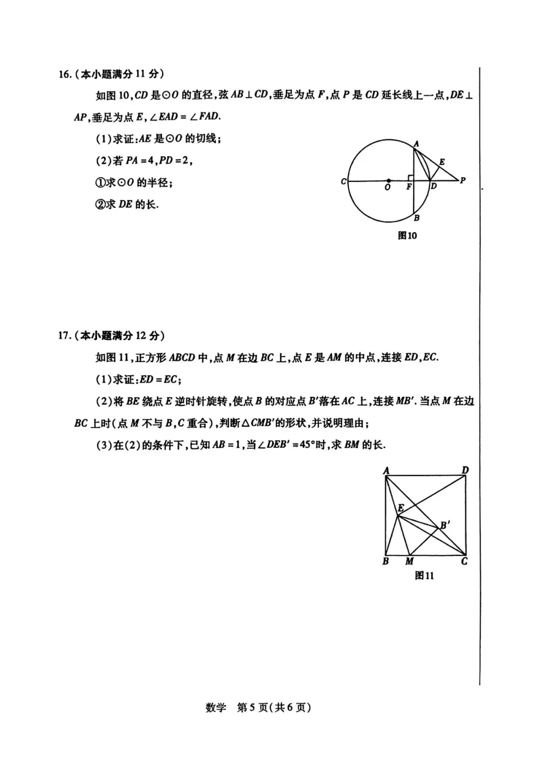 2025包头青山二模试卷-第5张图片-四季读书网