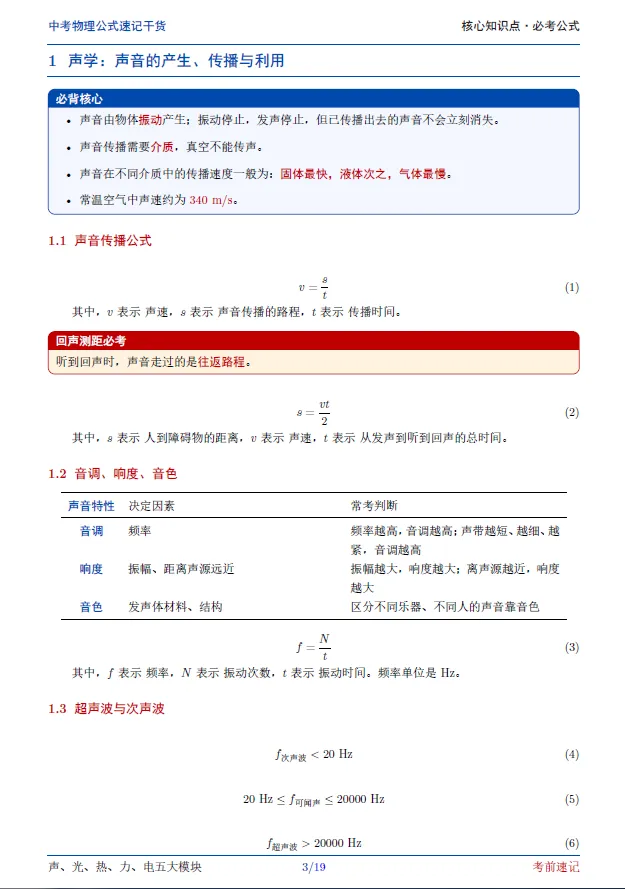 中考物理公式速记干货-第3张图片-四季读书网 中考物理公式速记干货-第3张图片-四季读书网