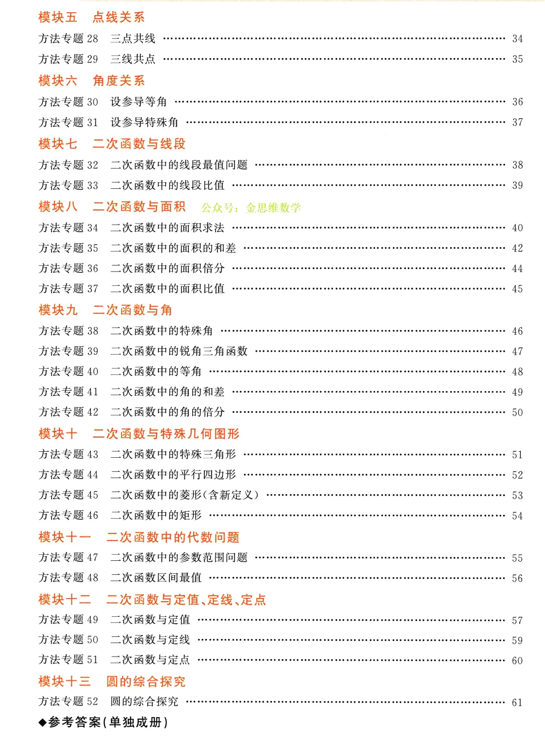 中考52个方法专题特训——二次函数综合题盘点-第3张图片-四季读书网