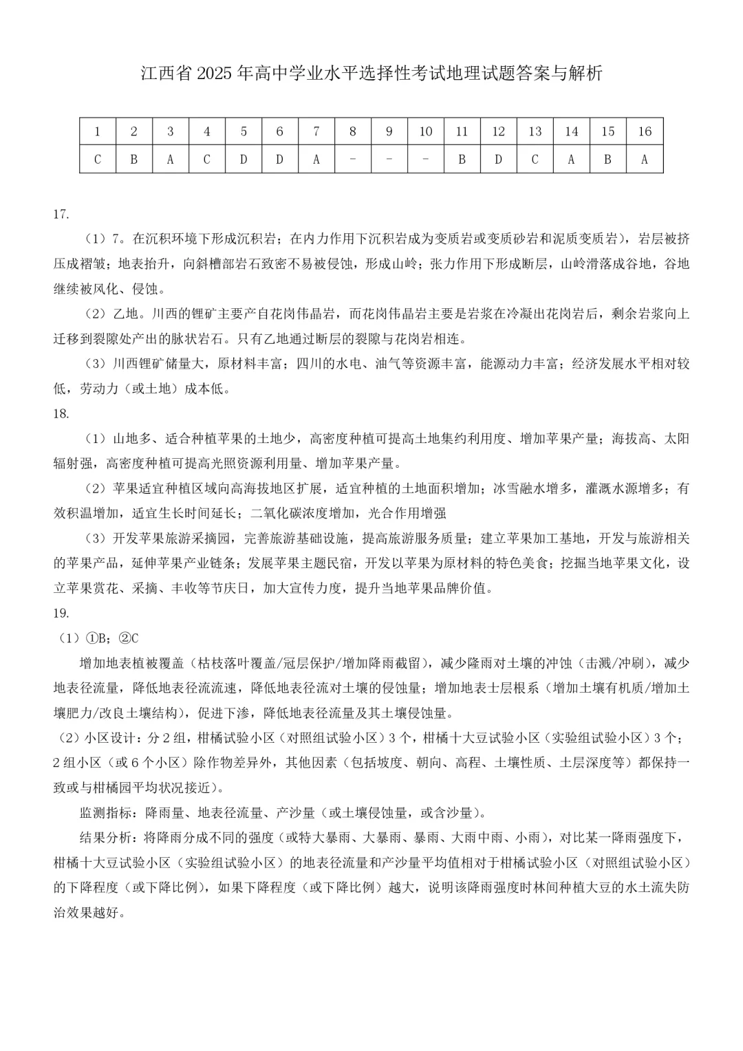 【真题解析39】2025年高考地理试题解析——江西卷-第53张图片-四季读书网 【真题解析39】2025年高考地理试题解析——江西卷-第53张图片-四季读书网