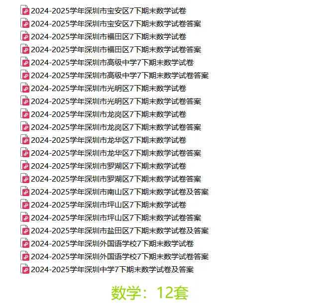 [精品汇总]深圳七年级下学期全科期末真题汇总-第4张图片-四季读书网