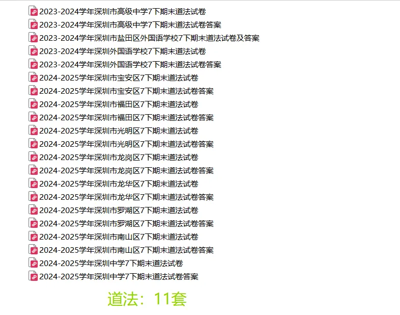 [精品汇总]深圳七年级下学期全科期末真题汇总-第9张图片-四季读书网