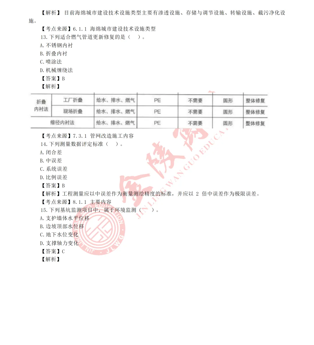 真题解析|2026年二级建造师《市政实务》参考版-第5张图片-四季读书网