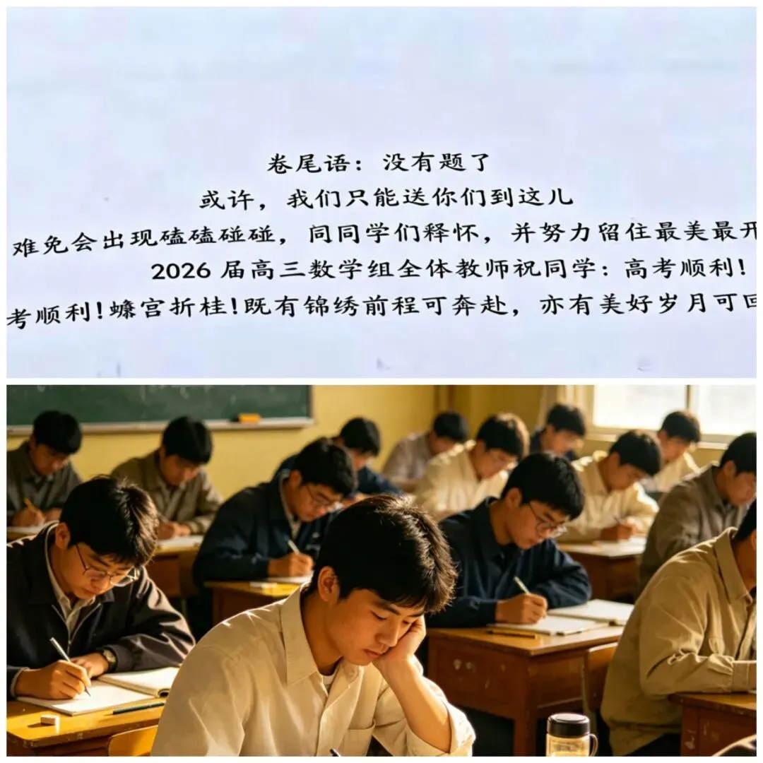 江苏阜宁中学高三试卷爆火!卷尾94字看哭全网,严师写下最柔告别-第3张图片-四季读书网