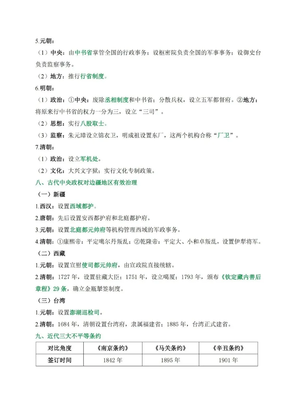 【中考复习】|2026年中考历史考前必背知识精华-第5张图片-四季读书网