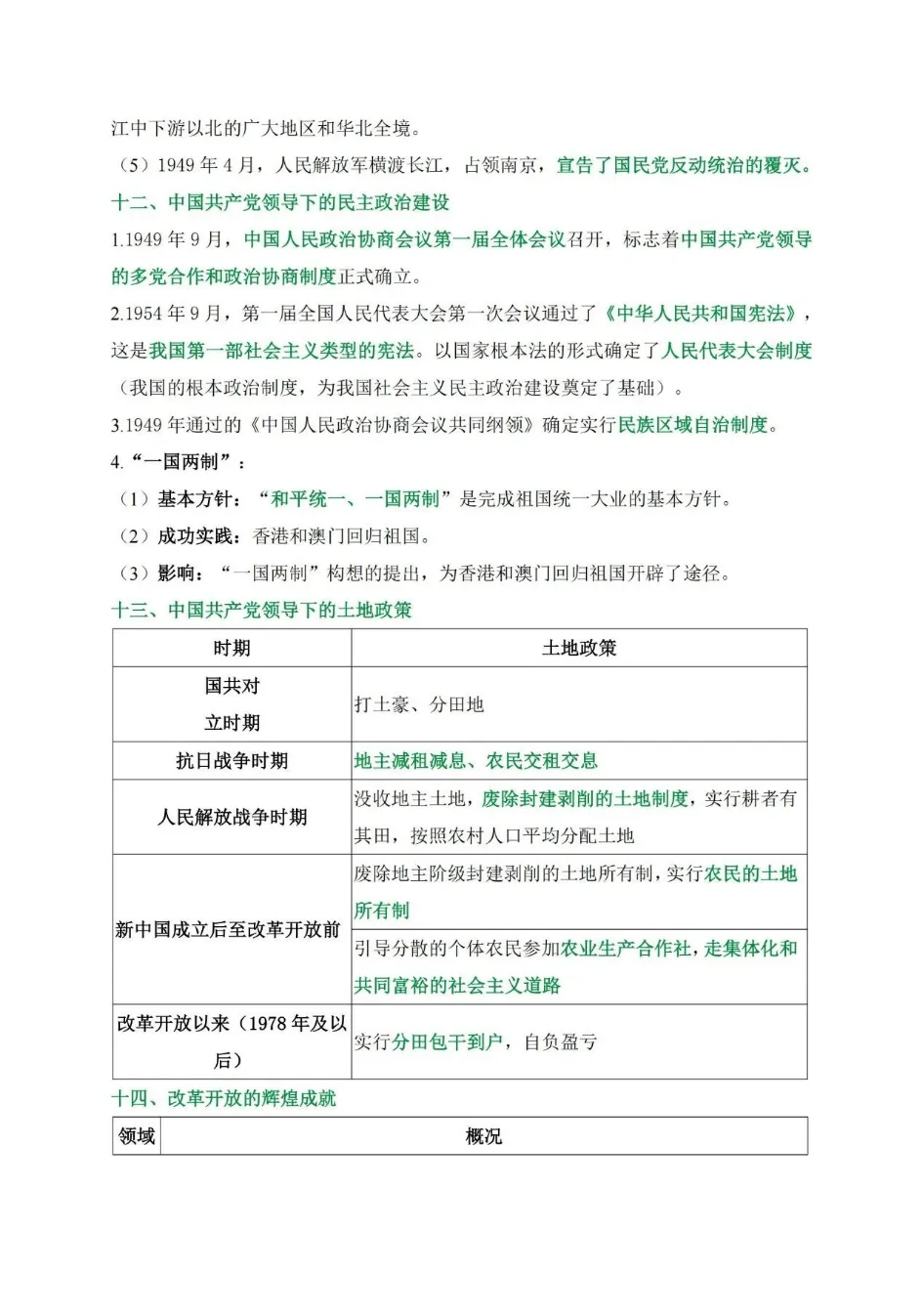 【中考复习】|2026年中考历史考前必背知识精华-第9张图片-四季读书网