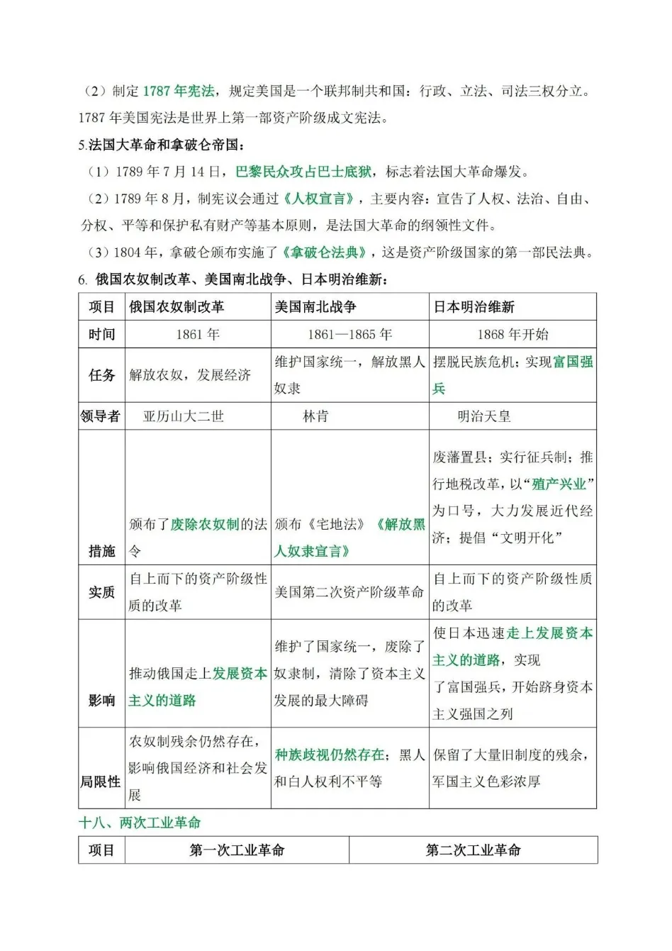 【中考复习】|2026年中考历史考前必背知识精华-第12张图片-四季读书网