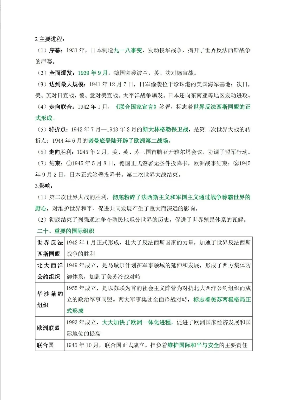 【中考复习】|2026年中考历史考前必背知识精华-第14张图片-四季读书网