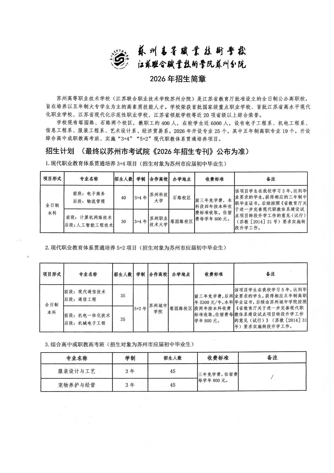 重磅!苏州 2026 中考新增多组 3+4、职教高考班,家长速看!-第9张图片-四季读书网