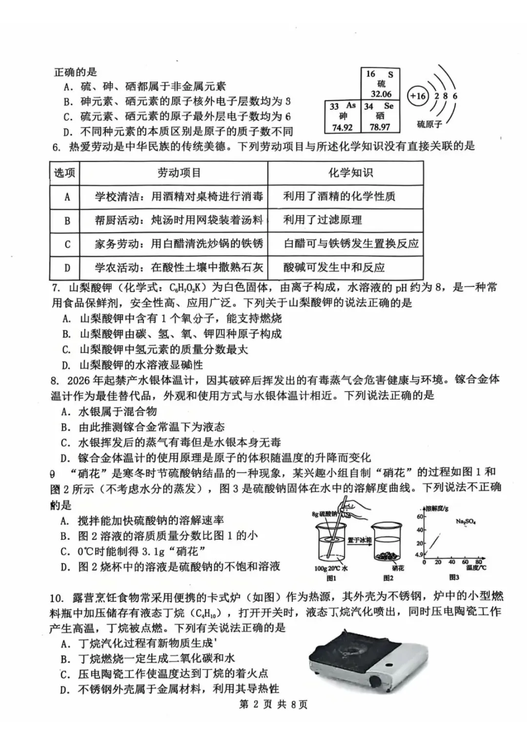 二模真题-2026年临沂市河东区中考化学二模初三试卷+答案(可下载)-第5张图片-四季读书网