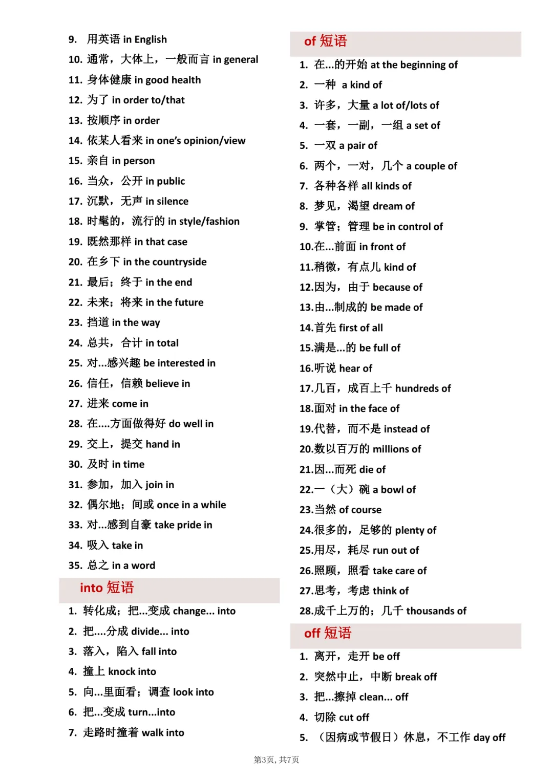 中考英语常考重点短语-第4张图片-四季读书网 中考英语常考重点短语-第4张图片-四季读书网
