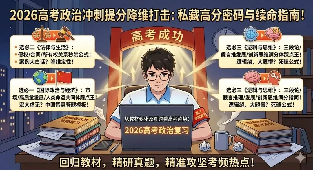 政治老师压箱底:选必三《逻辑与思维》真题陷阱全复盘!背熟这4大纯逻辑公式,考场横着走!-第1张图片-四季读书网 政治老师压箱底:选必三《逻辑与思维》真题陷阱全复盘!背熟这4大纯逻辑公式,考场横着走!-第1张图片-四季读书网