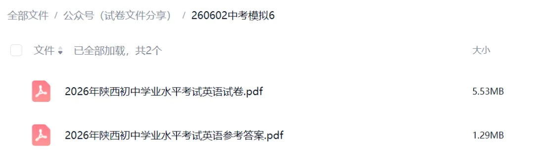 【试卷分享】中考模拟题6-第1张图片-四季读书网