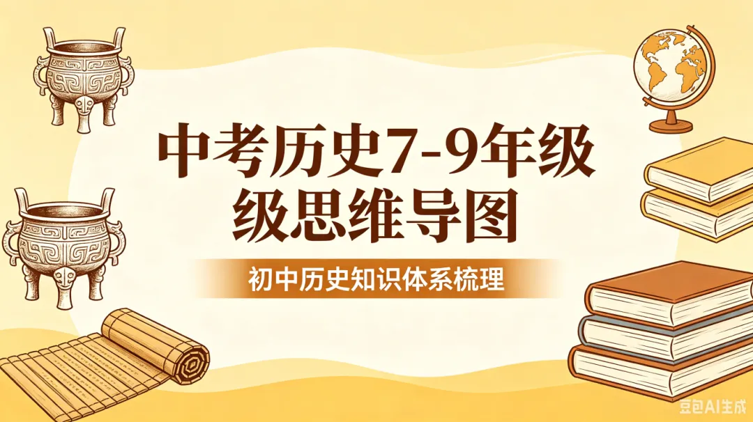 中考历史7-9年级思维导图免费领!帮孩子把三年考点“串成线”,复习效率翻倍-第2张图片-四季读书网 中考历史7-9年级思维导图免费领!帮孩子把三年考点“串成线”,复习效率翻倍-第2张图片-四季读书网