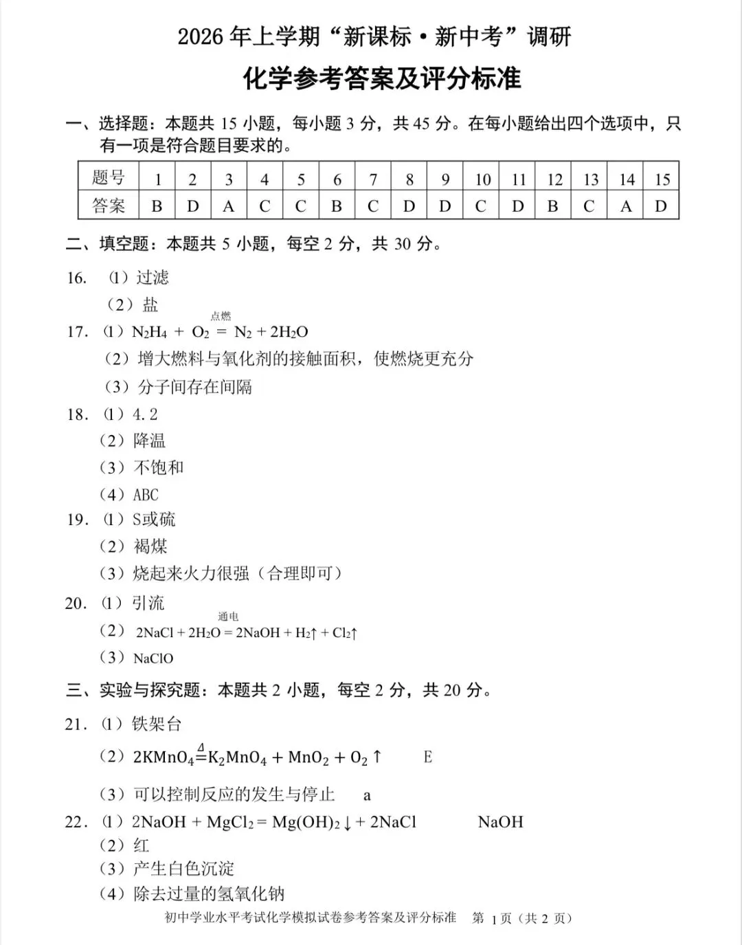 2026年湖南中考模拟考试化学卷(怀化)-第9张图片-四季读书网 2026年湖南中考模拟考试化学卷(怀化)-第9张图片-四季读书网