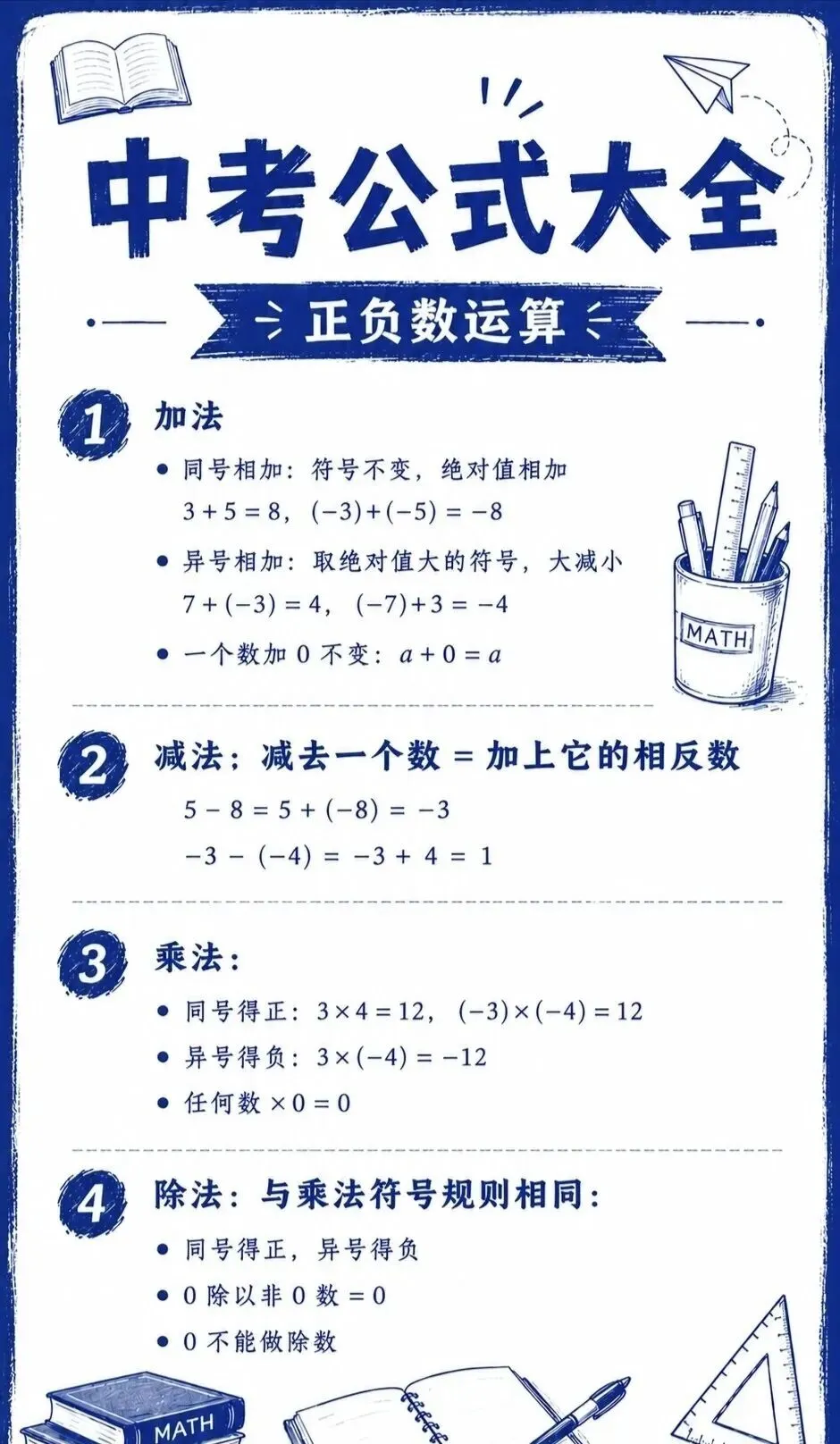 中考公式大全-第1张图片-四季读书网