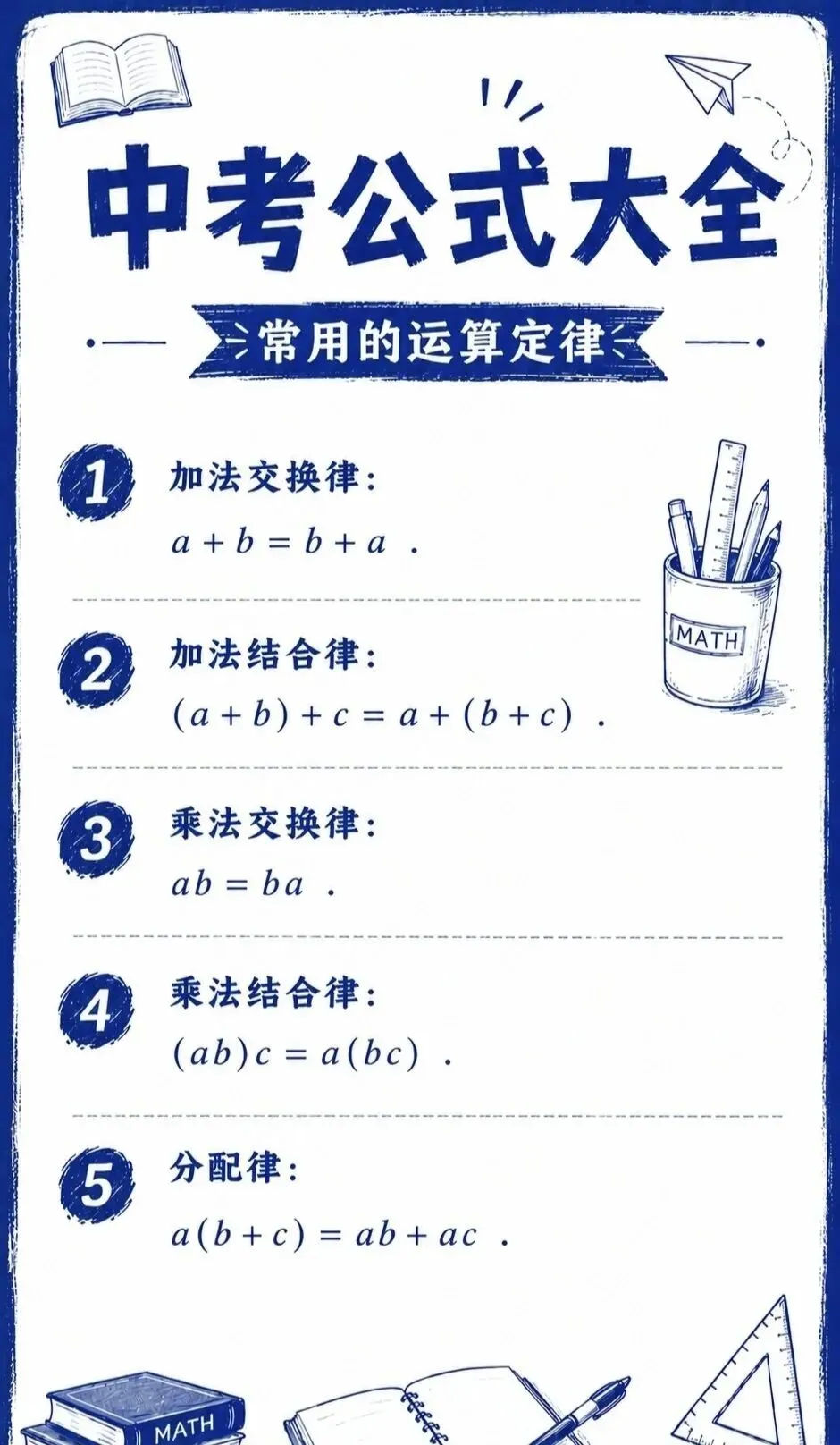 中考公式大全-第2张图片-四季读书网