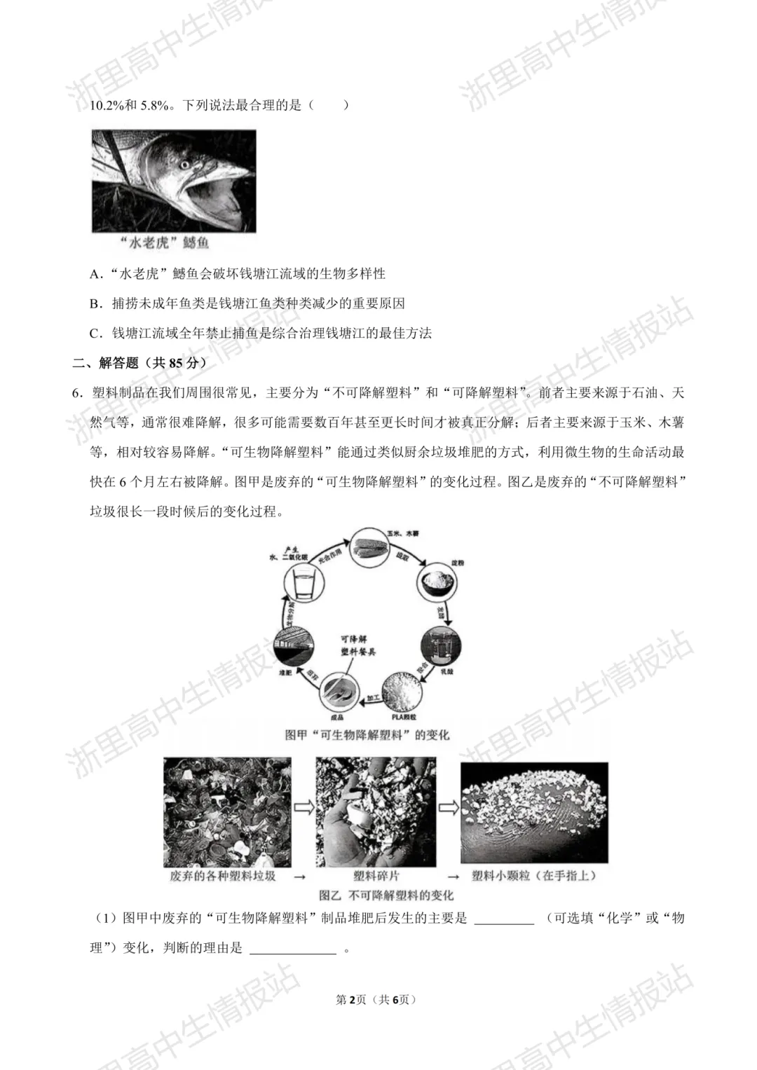 2025年上城区小升初7年级入学分班考真题+答案分享-第9张图片-四季读书网