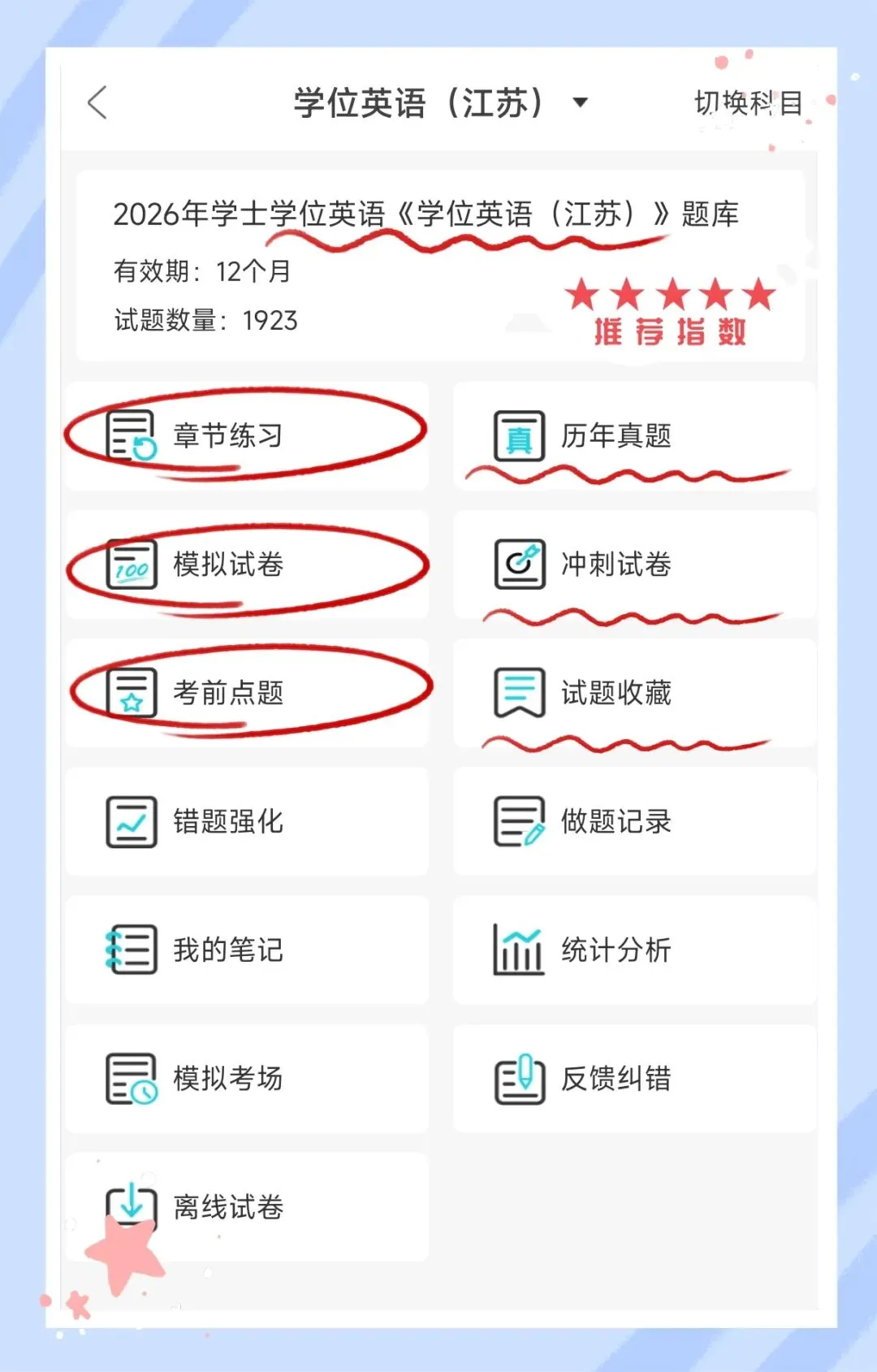 考前必刷!2026年江苏学士学位英语考试题库!【章节练习+历年真题+试卷+冲刺试卷+考前点题】-第1张图片-四季读书网