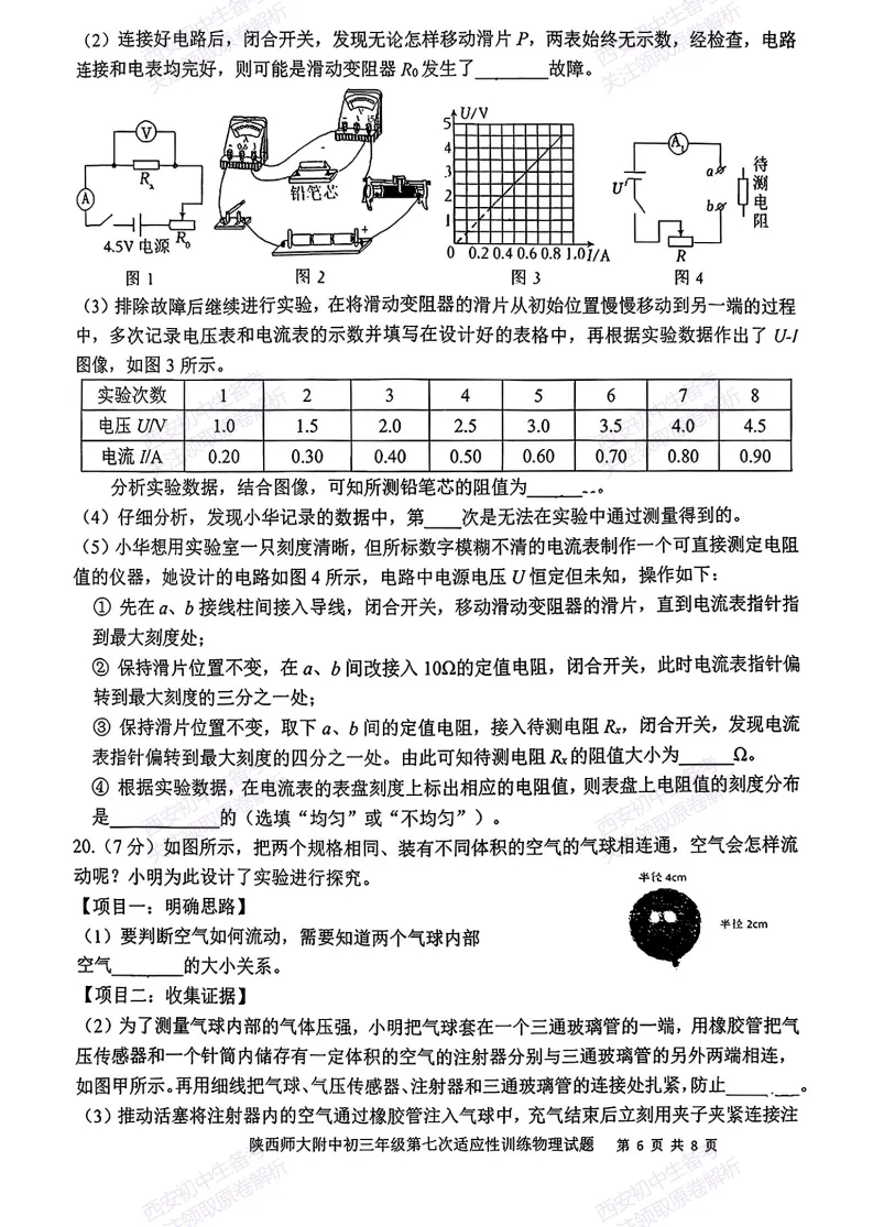 全科名校模考!西安2026中考模拟:【陕师大附中】九年级七模【物理】免费下载-第12张图片-四季读书网 全科名校模考!西安2026中考模拟:【陕师大附中】九年级七模【物理】免费下载-第12张图片-四季读书网