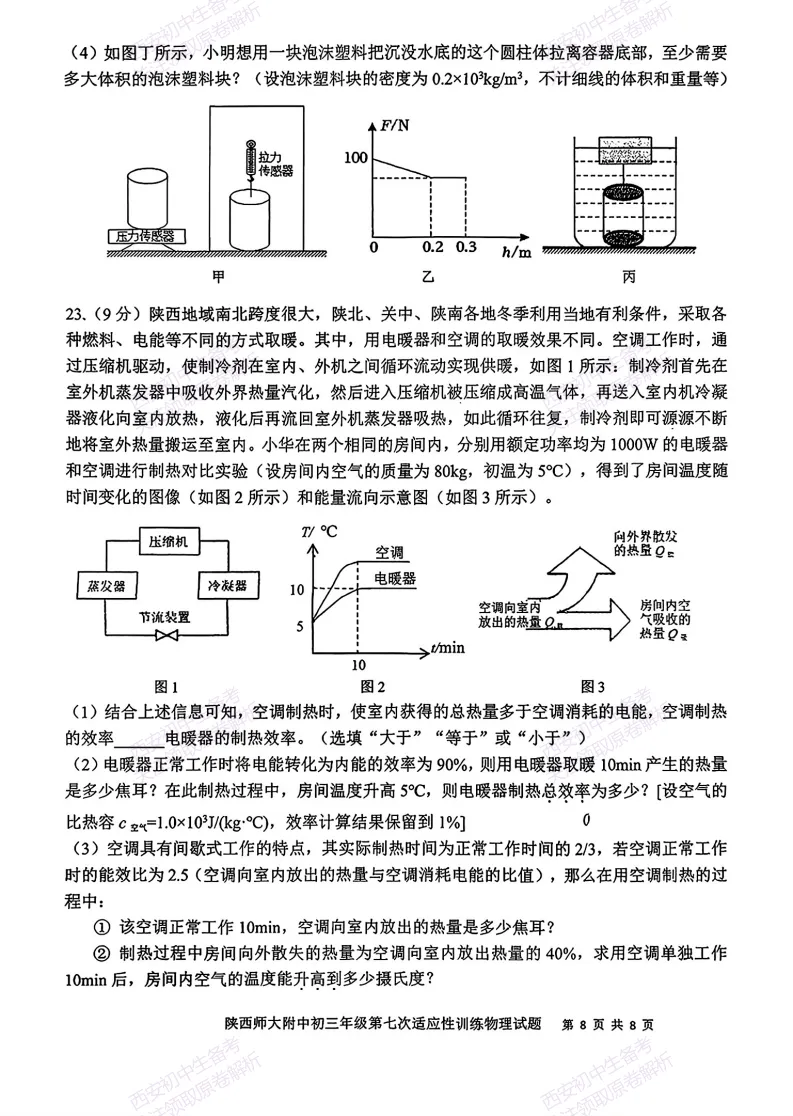 全科名校模考!西安2026中考模拟:【陕师大附中】九年级七模【物理】免费下载-第14张图片-四季读书网 全科名校模考!西安2026中考模拟:【陕师大附中】九年级七模【物理】免费下载-第14张图片-四季读书网