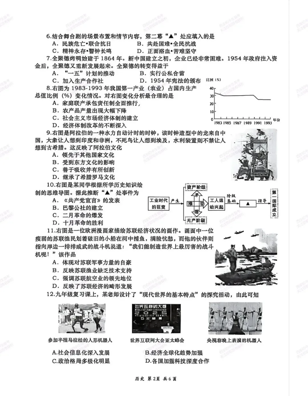 全科名校模考!西安2026中考模拟:【高新一中】九年级六模考试【历史】免费下载-第8张图片-四季读书网 全科名校模考!西安2026中考模拟:【高新一中】九年级六模考试【历史】免费下载-第8张图片-四季读书网