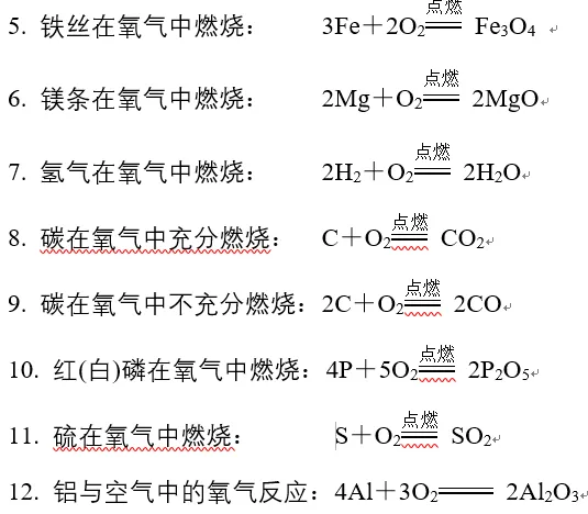 中考化学必考知识——化学方程式-第3张图片-四季读书网 中考化学必考知识——化学方程式-第3张图片-四季读书网