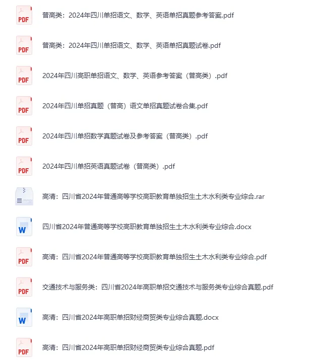 2024年四川单招中职普高真题试卷及答案(可打印)-第3张图片-四季读书网