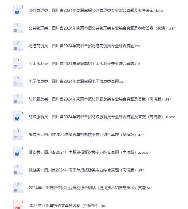2024年四川单招中职普高真题试卷及答案(可打印)-第4张图片-四季读书网