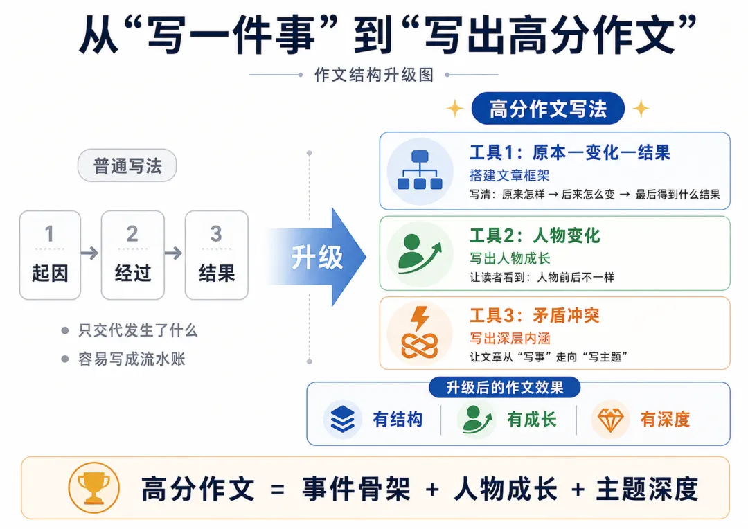 中考作文想得高分,不能只写“发生了一件事-第10张图片-四季读书网