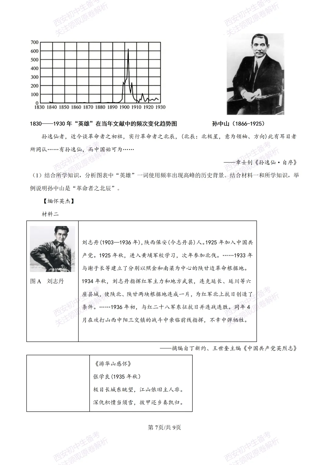 名校模考含答案!西安2026中考模拟:【铁一中学】九年级二模【历史】免费下载-第13张图片-四季读书网
