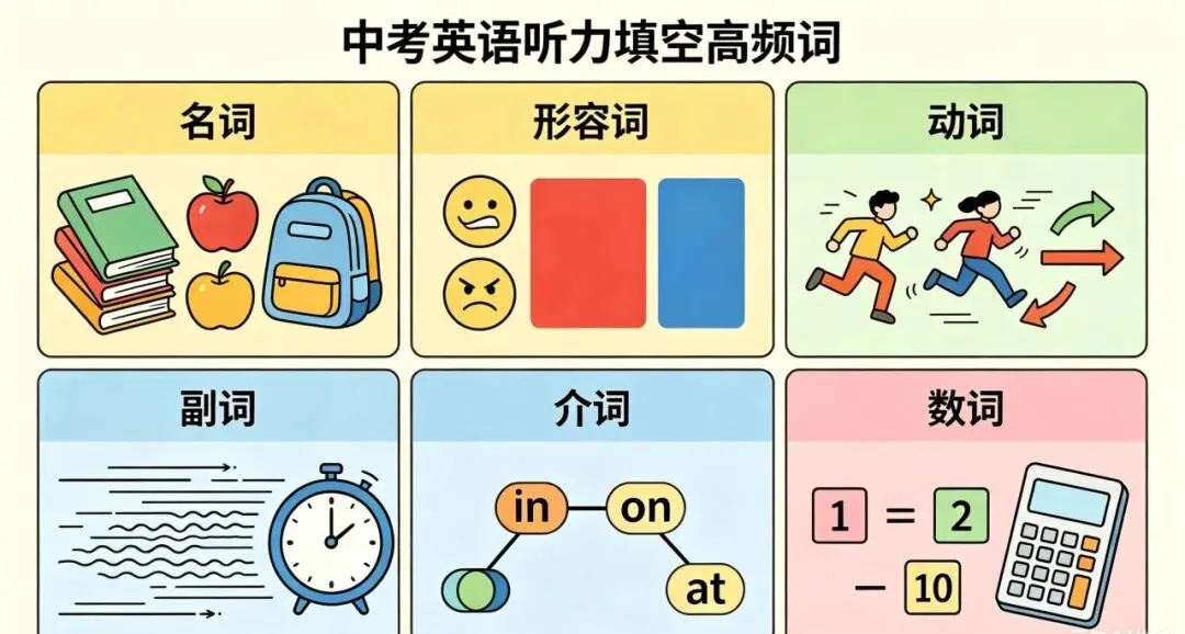 中考英语听力填空高频词,考前背完稳拿分【山西中考专用】-第1张图片-四季读书网