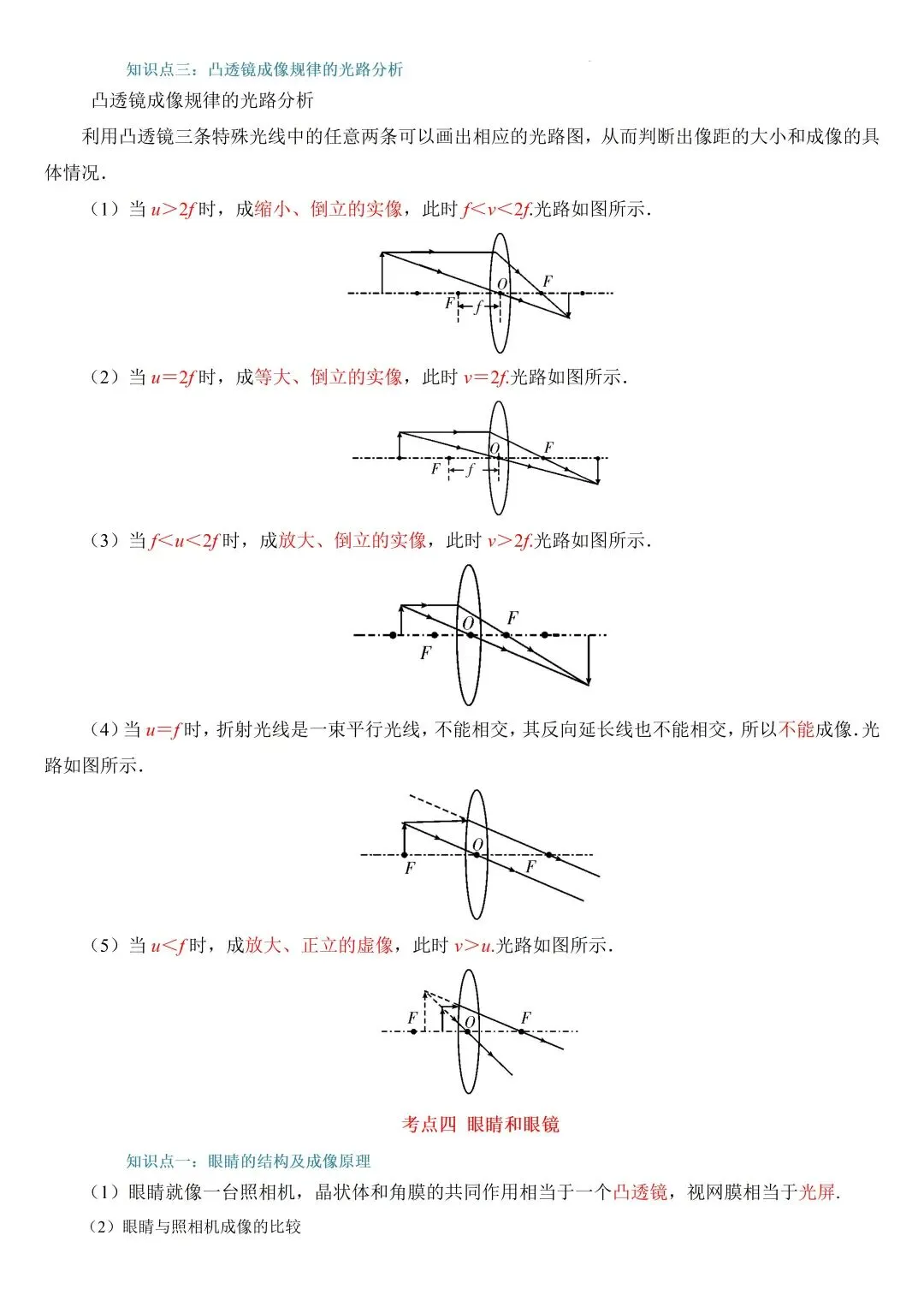 中考物理一轮复习|透镜及其应用全考点+口诀+易错点,一篇吃透!-第7张图片-四季读书网