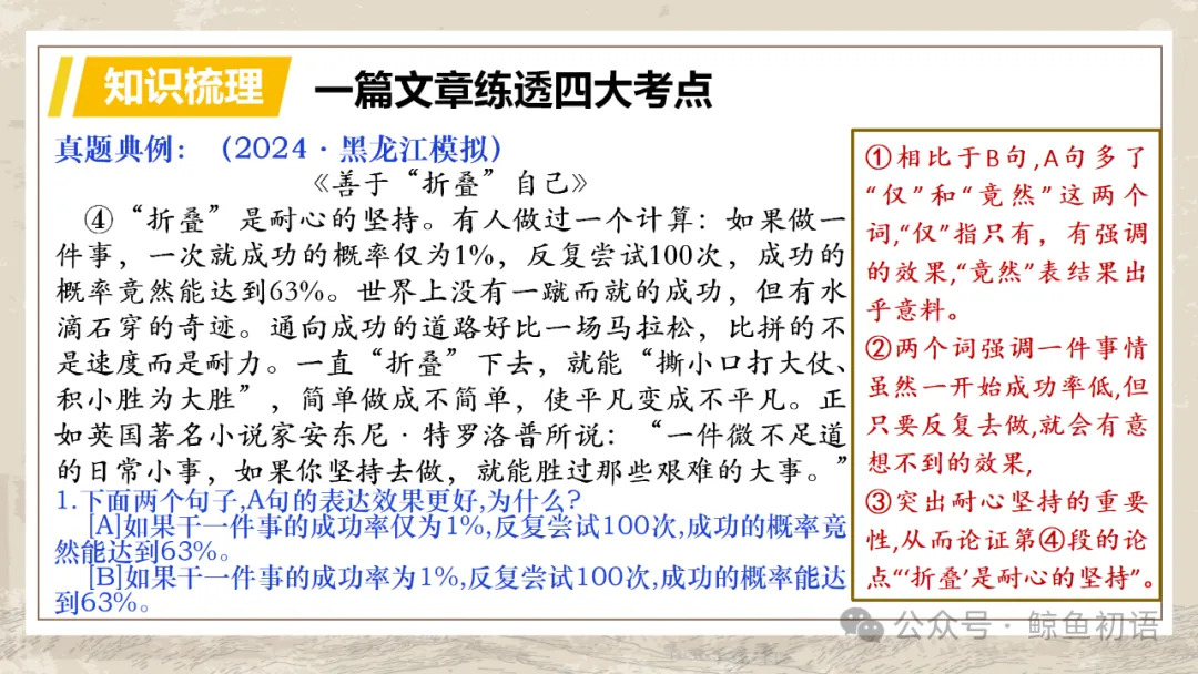 中考专项复习(九)|议论文专题复习五|拓展探究|知识梳理+方法点拨+例题演练+真题强化-第29张图片-四季读书网 中考专项复习(九)|议论文专题复习五|拓展探究|知识梳理+方法点拨+例题演练+真题强化-第29张图片-四季读书网